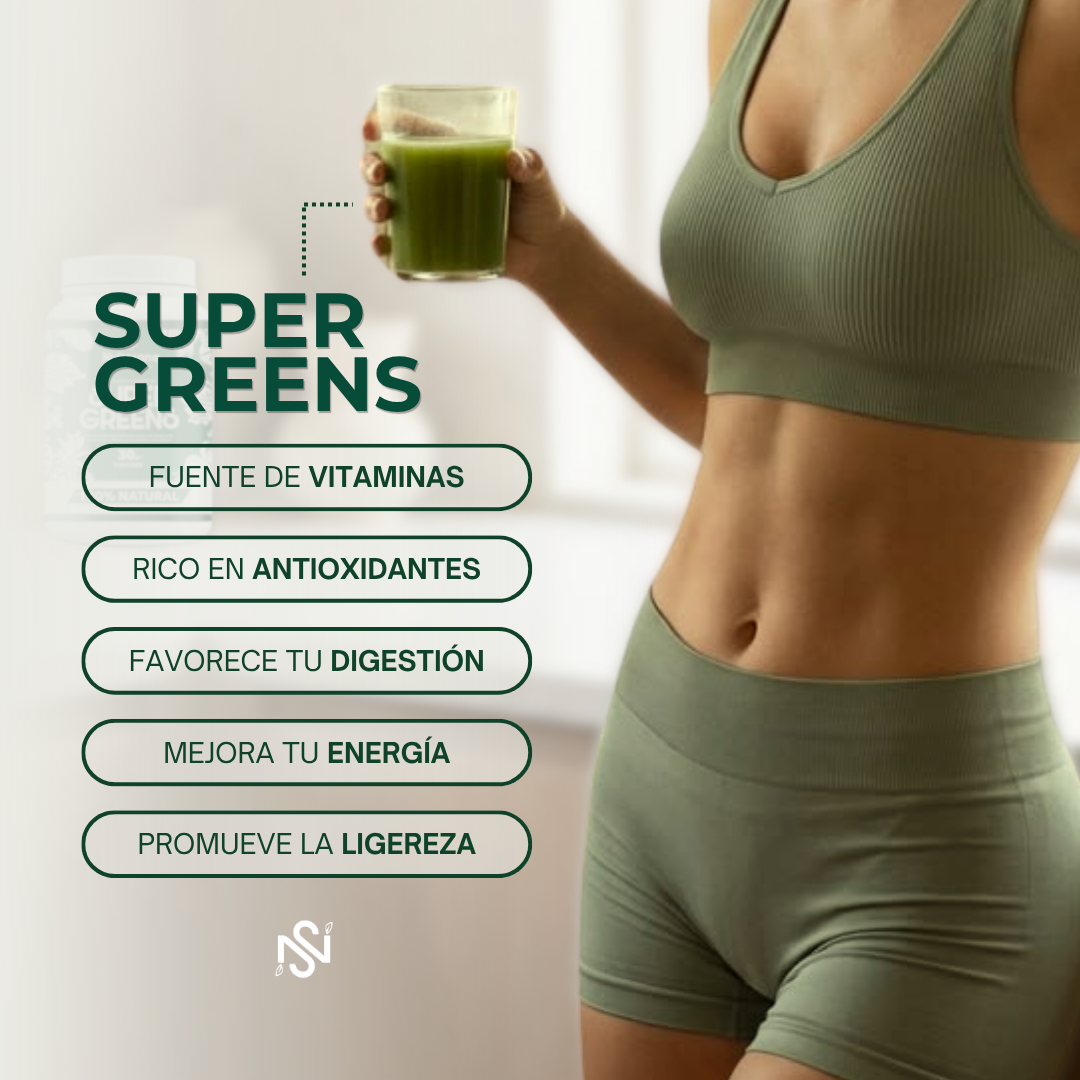 Super Greens | Mezcla de verduras + Linaza | 30 servicios